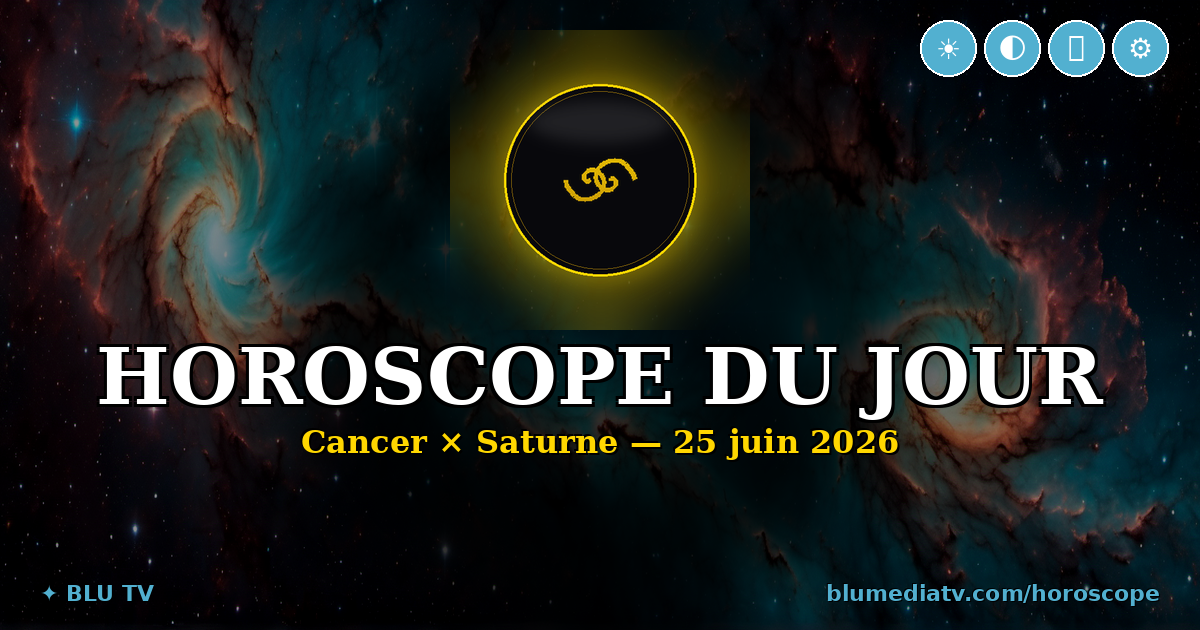 ✦ Horoscope du jour · 25 juin 2026 · Cancer × Saturne