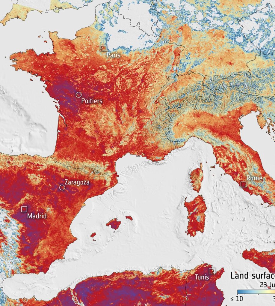 © European Space Agency – Copernicus Sentinel-3 (23 juin 2026) – Licence Attribution