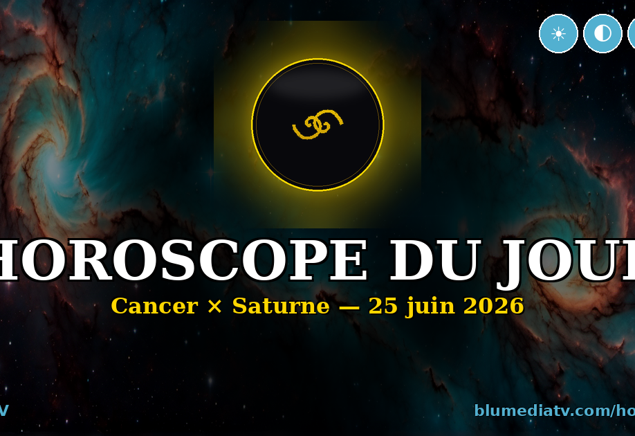 ✦ Horoscope du jour · 25 juin 2026 · Cancer × Saturne