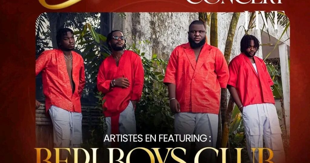 Affiche officielle Beri Boys Club × Sabrina Live — 04 juillet 2026, Esplanade Stade Omnisport Yaoundé. Crédit : Afrobit Productions.